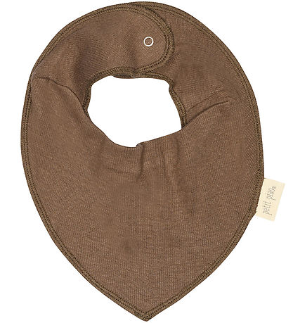 Petit Piao Teething Bib - Rib - Modal - Chocolate Brown Petit Piao Teething Bib - Rib - Modal - Chocolate Brown