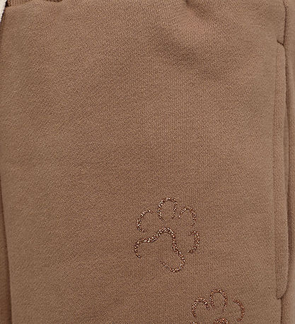 Sofie Schnoor Joggingbuxur - Cashew Brown M. Prentað