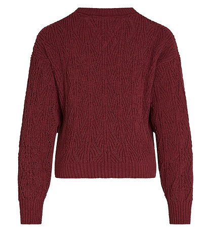 Tommy Hilfiger Blouse - Knitted - Chenille - Deep Rouge