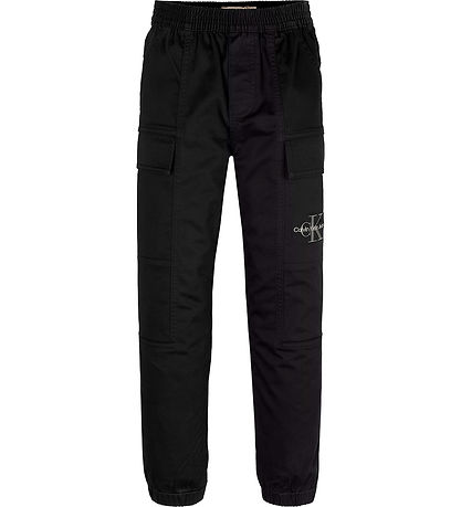 Calvin Klein Hosen - Essential Gewebte Cargo - Schwarz
