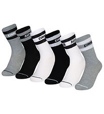 Converse Socks - 6-Pack - Basic Wordmark - Dark Grey Heather Converse Socks - 6-Pack - Basic Wordmark - Dark Grey Heather