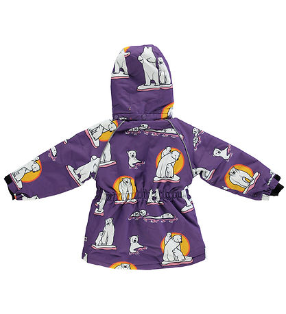 Manteau d'Hiver Småfolk - Purple Heart av. Ours polaires
