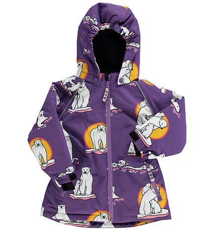 Manteau d'Hiver Småfolk - Purple Heart av. Ours polaires
