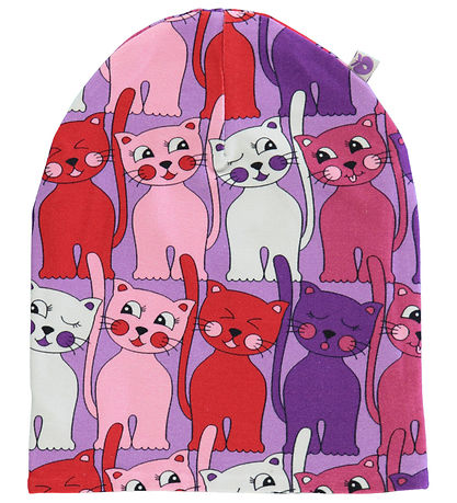 Bonnet Småfolk - Réversible - Viola av. Pommes/Chats Bonnet Småfolk - Réversible - Viola av. Pommes/Chats