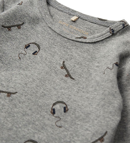 Body m/l Sofie Schnoor - Grey Melange av. Imprimé Body m/l Sofie Schnoor - Grey Melange av. Imprimé