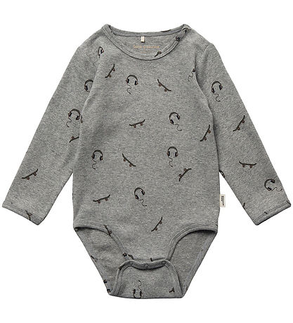 Sofie Schnoor Romper L/æ - Grey Melange m. Print