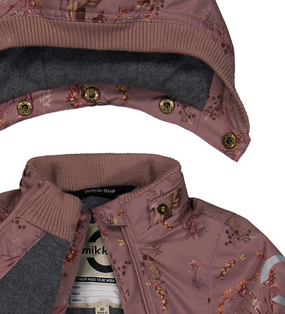 Mikk-Line Winter Coat - Recycled - Twilight Mauve w. Flowers Mikk-Line Winter Coat - Recycled - Twilight Mauve w. Flowers