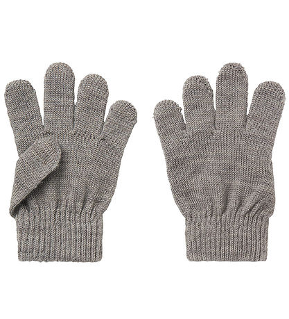 Name It Gloves - Wool - NmmWholla - Grey Melange