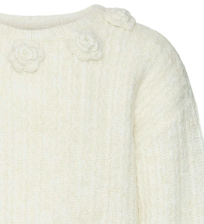 Vero Moda Girl Blouse - Knitted - VmAletta - Birch/W. Melange