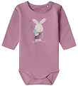 Name It Bodysuit L/æ - NbfNejse - Mauve Orchid w. Rabbit