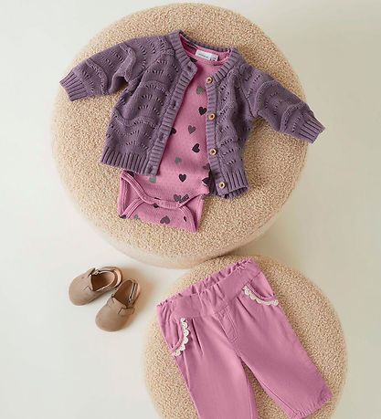 Name It Body L/æ - Rib - NbfNitte - Mauve Orchid m. Herzen Name It Body L/æ - Rib - NbfNitte - Mauve Orchid m. Herzen