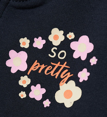 Name It Sweat Set - NbfVrillie - Dark Sapphire w. Flowers