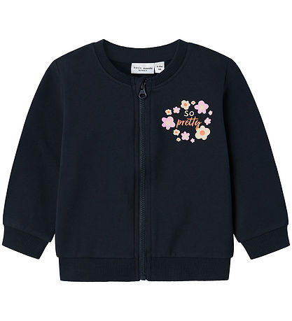 Name It Zip Sweatshirt - NbfVrille - Darl Sapphire/Flowers Name It Zip Sweatshirt - NbfVrille - Darl Sapphire/Flowers