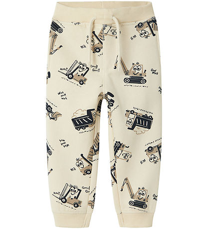 Name It Sweatpants - NmmVimo - Summer Sand/Machines Name It Sweatpants - NmmVimo - Summer Sand/Machines