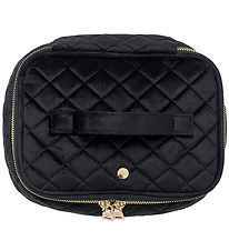 Fan Palm Toiletry Bag - Large - Quilted Velvet - Black Velvet Fan Palm Toiletry Bag - Large - Quilted Velvet - Black Velvet