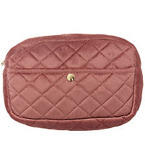 Fan Palm Toiletry Bag - Medium+ - Quilted Velvet - Vintage Rose Fan Palm Toiletry Bag - Medium+ - Quilted Velvet - Vintage Rose