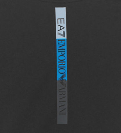 EA7 T-shirt - Black w. Blue