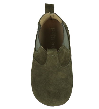 Pom Pom Soft Sole Leather Shoes - Chelsea - Kakhi