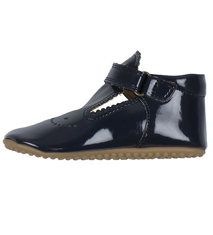 Chaussons Ballerines Pom Pom - Barre en T - Marine Brevet