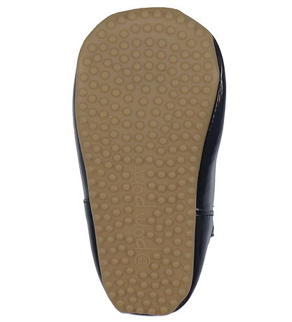 Chaussons Ballerines Pom Pom - Barre en T - Marine Brevet