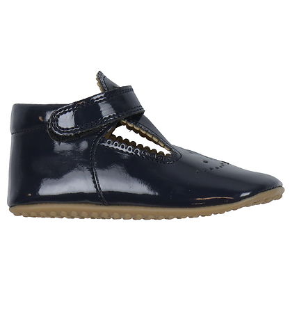 Chaussons Ballerines Pom Pom - Barre en T - Marine Brevet