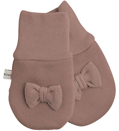 Racing Kids Mittens - Wool/Cotton - Rose Brown