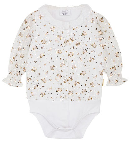 Hust and Claire Shirt Bodysuit L/æ - Bernadette - Sugar w. Flowe