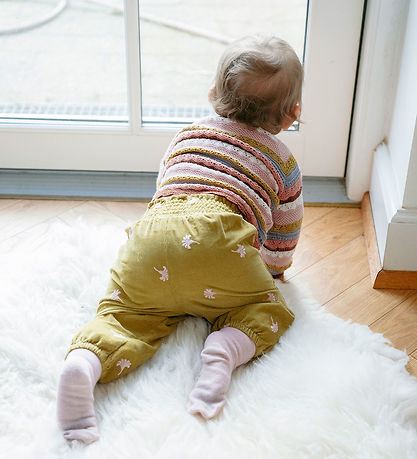 Hust and Claire Corduroy Trousers - Talita - Willow w. Flowers
