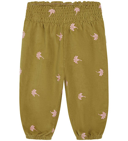 Hust and Claire Corduroy Trousers - Talita - Willow w. Flowers