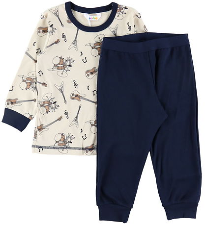 Joha Pyjama Set - Beige/Navy blue