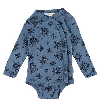 Joha Wrap Bodysuit L/æ - Wool - Blue Joha Wrap Bodysuit L/æ - Wool - Blue