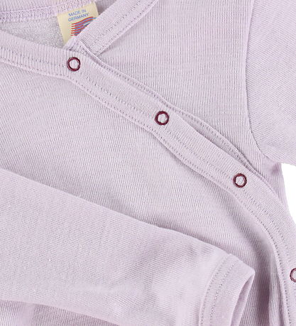 Engel Wrap Bodysuit L/æ - Wool/Silk - Magnolia