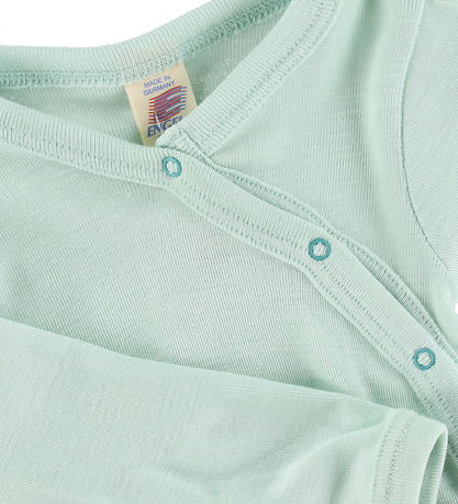 Engel Wrap Bodysuit L/æ - Wool/Silk - Pastel Mint