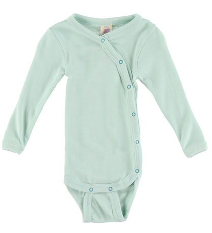 Engel Wrap Bodysuit L/æ - Wool/Silk - Pastel Mint
