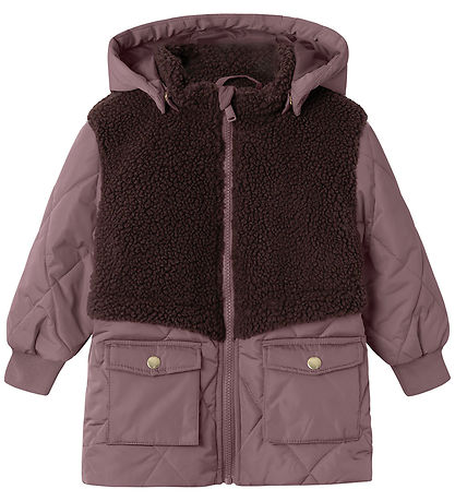 Name It Puffer Jacket w. Teddy Fleece - NmfMika - Grape Shake Name It Puffer Jacket w. Teddy Fleece - NmfMika - Grape Shake