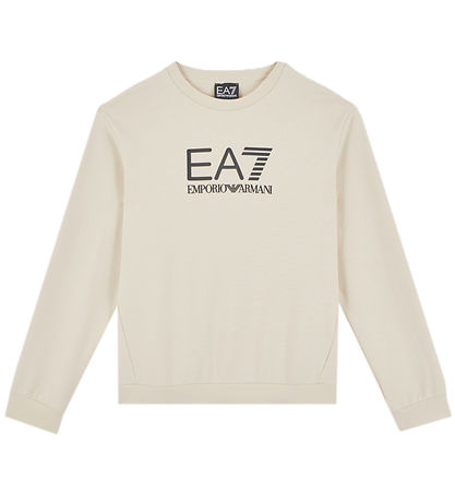 EA7 Sweatshirt - Witkapgrijs m. Logo