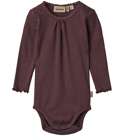 Wheat Bodysuit L/æ - Rib - Lotta - Eggplant Wheat Bodysuit L/æ - Rib - Lotta - Eggplant