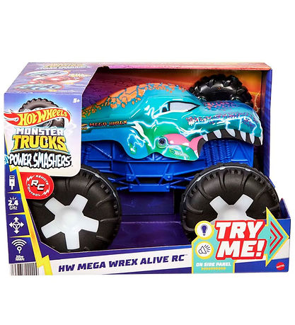 Hot Wheels Remote controlled Car w. Light/Sound - Monster Trucks