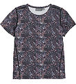 Color Kids T-shirt - Phantom w. Flowers Color Kids T-shirt - Phantom w. Flowers