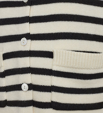 Sofie Schnoor Cardigan - Knitted - Off White w. Stripes Sofie Schnoor Cardigan - Knitted - Off White w. Stripes