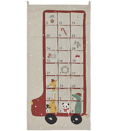 Calendrier de l'Avent OYOY - Bus - Clay/Rouge Calendrier de l'Avent OYOY - Bus - Clay/Rouge