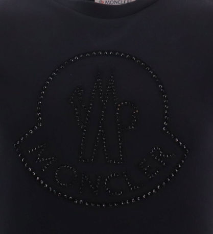 Moncler T-shirt - Black w. Rhinestone