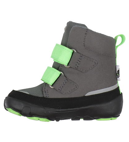 Bottes d'Hiver Affenzahn - Tex - Confortable - Gris/Vert Fluo