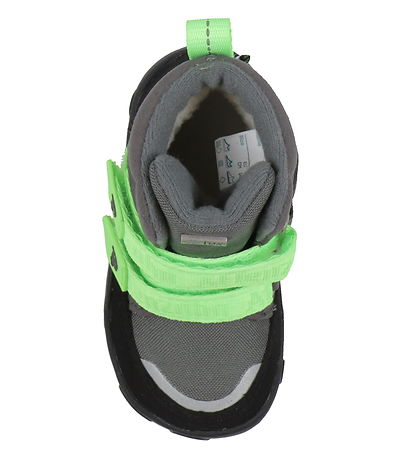 Bottes d'Hiver Affenzahn - Tex - Confortable - Gris/Vert Fluo