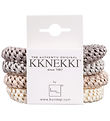 Kknekki Elastic Hair Bands - 4-Pack - Beige/Gray