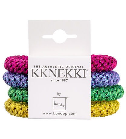 Kknekki Elastic Hair Bands - 4-Pack - Rainbow Kknekki Elastic Hair Bands - 4-Pack - Rainbow