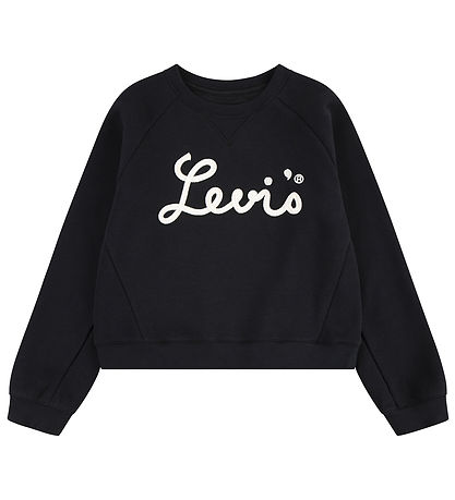Levis Sweatshirt - Jet Black w. White