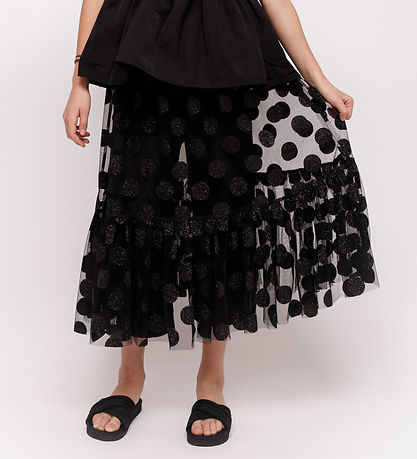 Christina Rohde Tulle Skirt - Black w. Glitter Dot