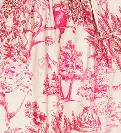 Christina Rohde Kleid - Beige m. Pink Print Christina Rohde Kleid - Beige m. Pink Print