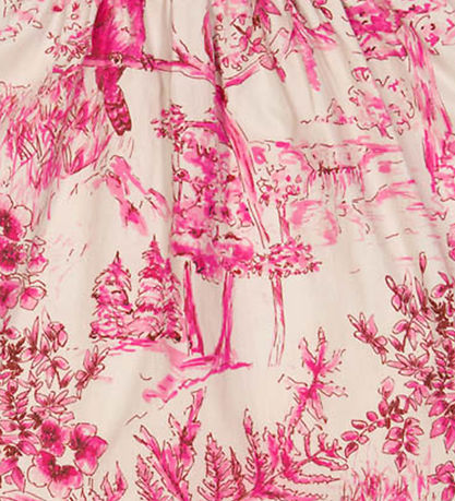 Christina Rohde Kleid - Beige m. Pink Print Christina Rohde Kleid - Beige m. Pink Print